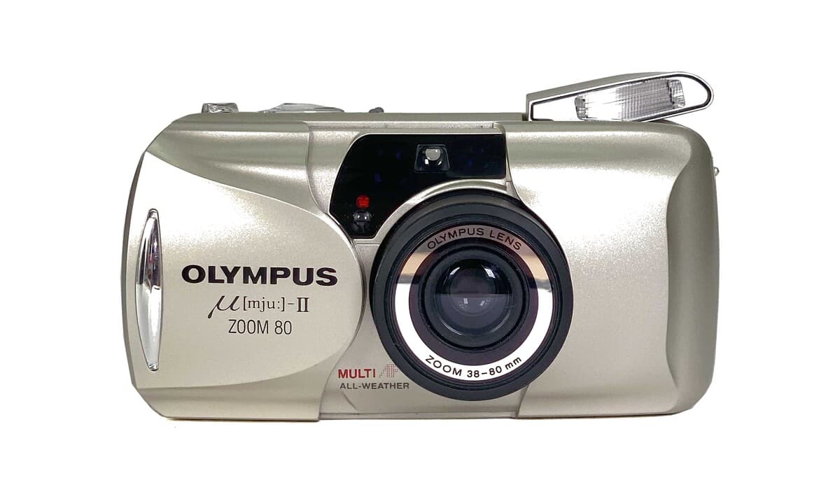 Champagne compact 35mm film camera